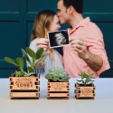 Tiny Plante Wooden Box, boite en bois au logo personnalisable, saura ravir vos invités pour une baby shower
