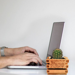 Tiny Plante Wooden Box, boite en bois au logo personnalisable, cadeau clientèle, goodies, cadeau d'entreprise, incentive