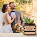 Tiny Plantes Wooden Box, jolie boite en bois personnalisable, invités mariage, cadeau nature