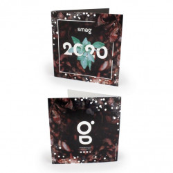 Carte publicitaire personnalisée 2 volets + sachet de graines, goodies original vert écologique, objet pub nature, flyer