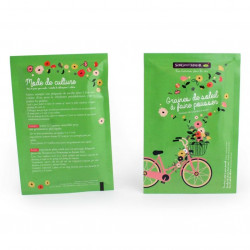 Sachet de graines personnalisés publicitaire, fleurs, aromatiques, légumes, goodies écologiques, objet pub nature