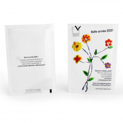 Sachet de graines personnalisés publicitaire, fleurs, aromatiques, légumes, goodies écologiques, objet pub nature