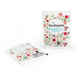 Sachet de graines personnalisés publicitaire, fleurs, aromatiques, légumes, goodies écologiques, objet pub nature