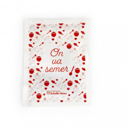 Sachet de graines personnalisés publicitaire, fleurs, aromatiques, légumes, goodies écologiques, objet pub nature