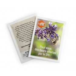 Sachet de graines personnalisés publicitaire, fleurs, aromatiques, légumes, goodies écologiques, objet pub nature