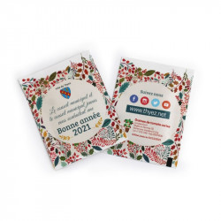 Sachet de graines personnalisés publicitaire, fleurs, aromatiques, légumes, goodies écologiques, objet pub nature