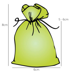 Sachet Organza dimensions
