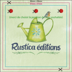 Cartonette carrée personnalisée recto/verso pour offrir une jolie babyplante en cadeau goodies objet publicitaire