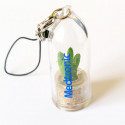 Babyplante personnalisée par tampographie 1 couleur objet publicitaire goodies écologique mini plante cactus porte clé