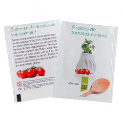 Sachet de graines personnalisés publicitaire, fleurs, aromatiques, légumes, goodies écologiques, objet pub nature