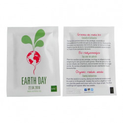 Sachet de graines personnalisés publicitaire, fleurs, aromatiques, légumes, goodies écologiques, objet pub nature