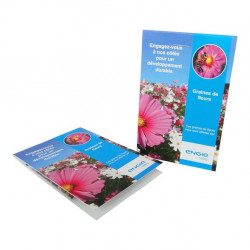 Sachet de graines personnalisés publicitaire, fleurs, aromatiques, légumes, goodies écologiques, objet pub nature, plantes