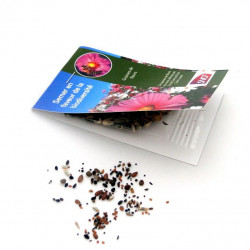 Sachet de graines personnalisés publicitaire, fleurs, aromatiques, légumes, goodies écologiques, objet pub nature, plantes