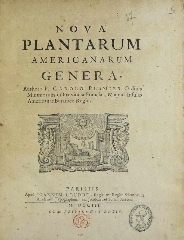 Nova Plantarum Americanarum Genera